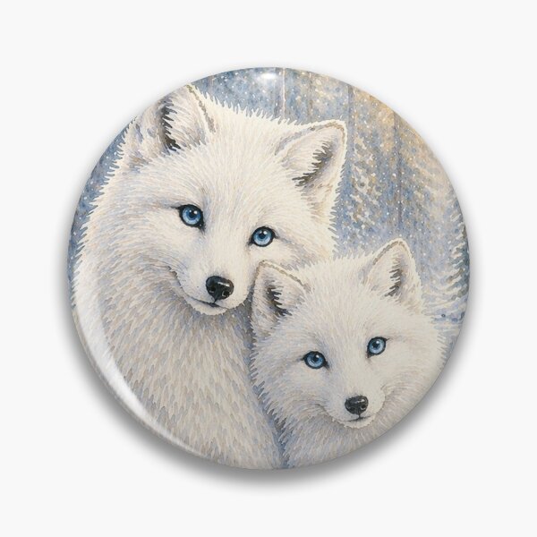 Item preview, White Fox Pair Winter Birthday Watercolour designed and sold by inspired-works.
