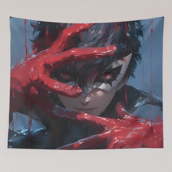 Item preview, Ren Amamiya Persona 5 Masked Phantom Thief Red Paint Drama designed and sold by TanglenRabbit.