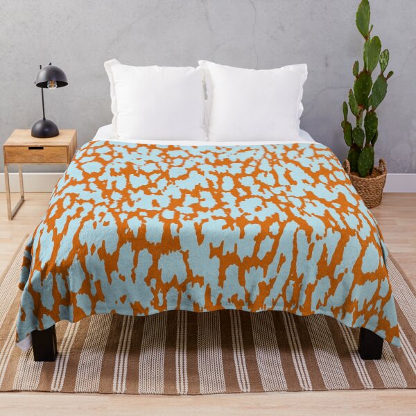 Artikelvorschau, Abstraktes Tierdruckmuster in Orange und Blau, modern entworfen und verkauft von trajeado14.