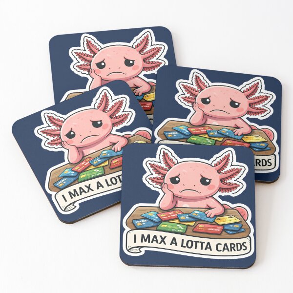 Item preview,  I Max A Lotta Cards Axolotl – Funny Credit Card Debt Meme designed and sold by AnimalAirtistry.