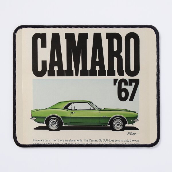 Item preview, 1967 Camaro Rally Sport Vintage Ad Style Muscle Car Art designed and sold by TheArtOfCar.