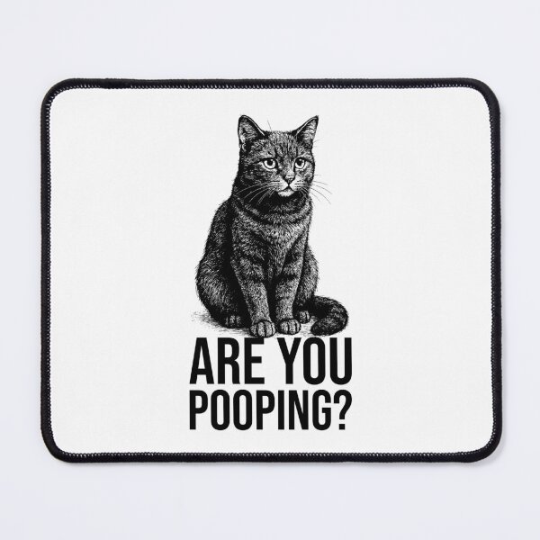 Item preview, Funny Cat “Are You Pooping?” Meme – Cute & Awkward Pet Humor Design designed and sold by xndrlab.