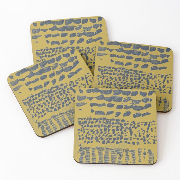 Item preview, Three Grains Textured Monoprint - Saffron + Dusk designed and sold by Irene Estelle.