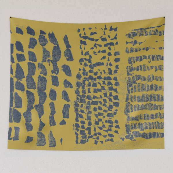 Item preview, Three Grains Textured Monoprint - Saffron + Dusk designed and sold by Irene Estelle.