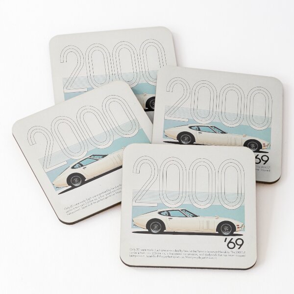 Item preview, 1969 Toyota 2000GT Vintage Ad Style JDM Classic Car Art designed and sold by TheArtOfCar.