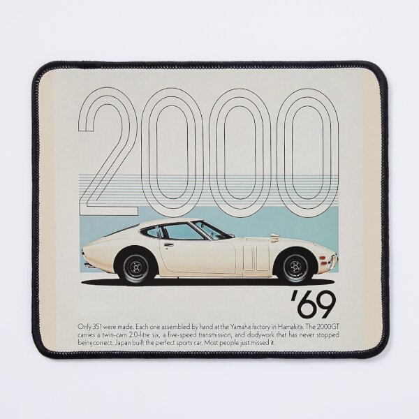 Item preview, 1969 Toyota 2000GT Vintage Ad Style JDM Classic Car Art designed and sold by TheArtOfCar.