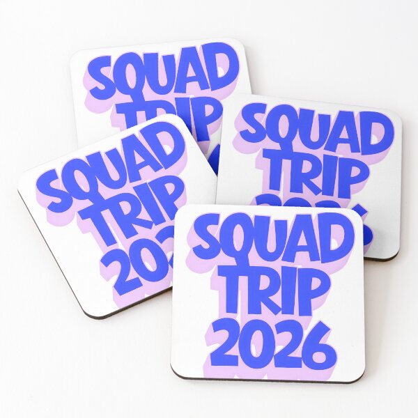 Item preview, Bold Retro "SQUAD TRIP 2026" Blue and Lavender Typography Logo  designed and sold by VibranPalette.