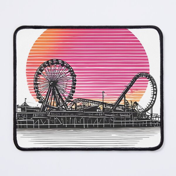 Item preview, Coney Island Brooklyn Retro Neon – Wonder Wheel & Cyclone designed and sold by NUTMA Design.