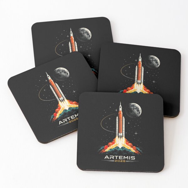 Item preview, Artemis 2026 Vintage Rocket Launch Moon Mission Retro Space Classic T-Shirt designed and sold by kittens2doggy.