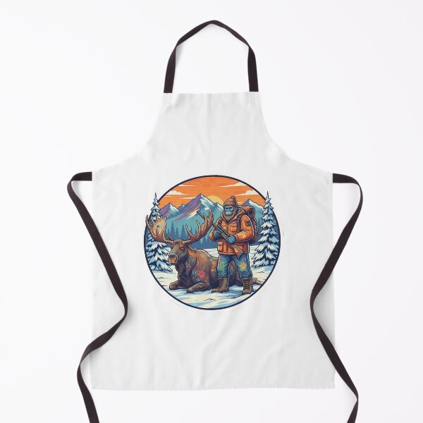 Item preview, Moose Hunter Winter Wilderness Survival Adventure Art designed and sold by SasquatchTrail.