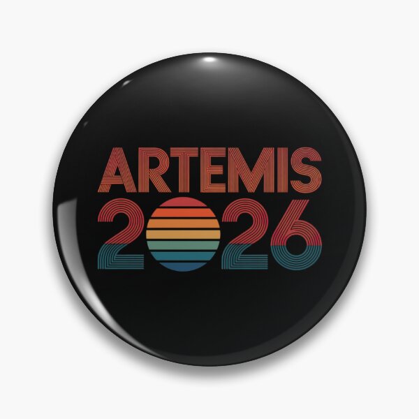 Item preview, Artemis 2026 Retro Sunset Typography Space Mission Classic T-Shirt designed and sold by kittens2doggy.