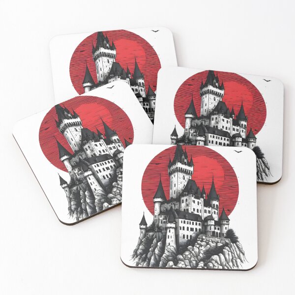 Item preview, Transylvania Gothic Retro – Bran Castle & Romanian Alps designed and sold by NUTMA Design.