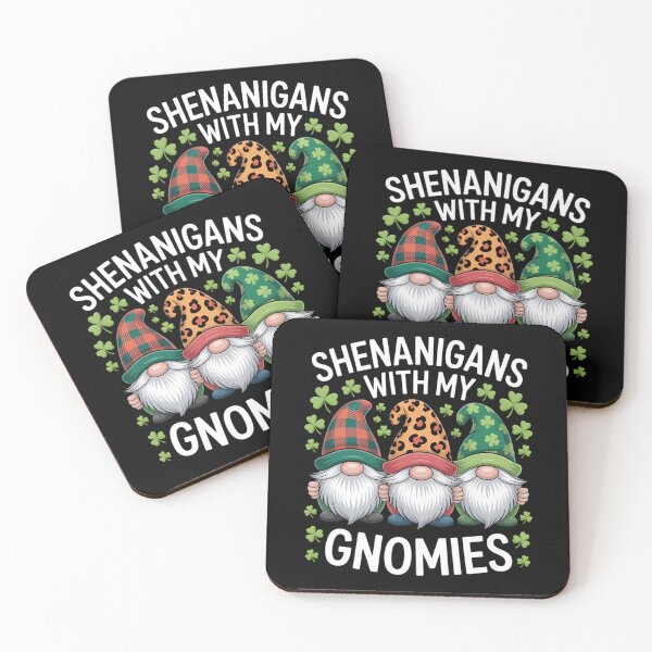 Item preview, Shenanigans With My Gnomies St Patricks Day Gnome Shamrock designed and sold by PunkNation-Arts.