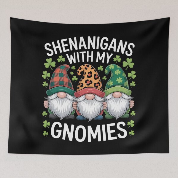 Item preview, Shenanigans With My Gnomies St Patricks Day Gnome Shamrock designed and sold by PunkNation-Arts.