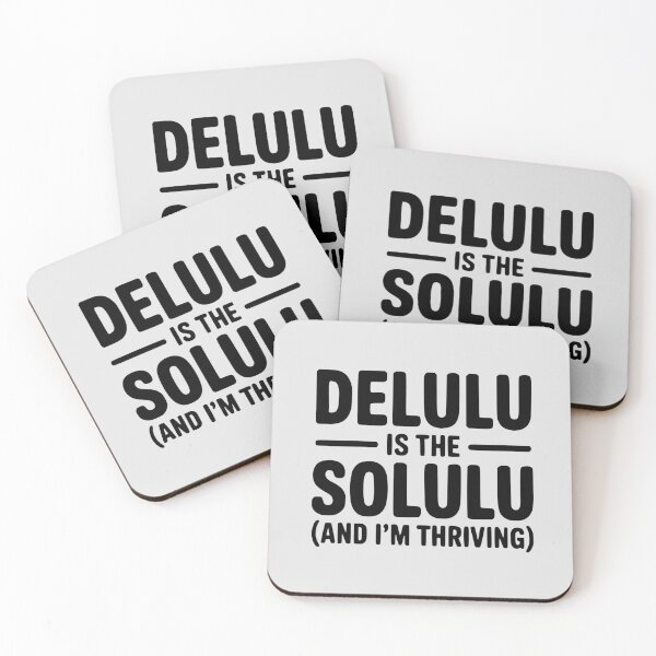 Item preview, Delulu Is The Solulu – Funny Aesthetic Quote Tee & Sticker designed and sold by VectorJoy.