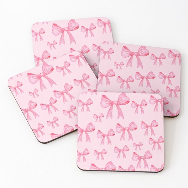 Item preview, Coquette Aesthetic Pink Watercolor Bows designed and sold by BismArtStudio.