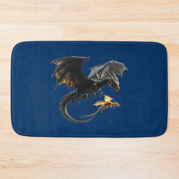 Item preview, Black and Gold Dragon – Epic Fantasy Dragon Art designed and sold by TripleMoonCrafts.