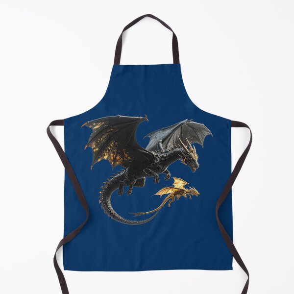 Item preview, Black and Gold Dragon – Epic Fantasy Dragon Art designed and sold by TripleMoonCrafts.