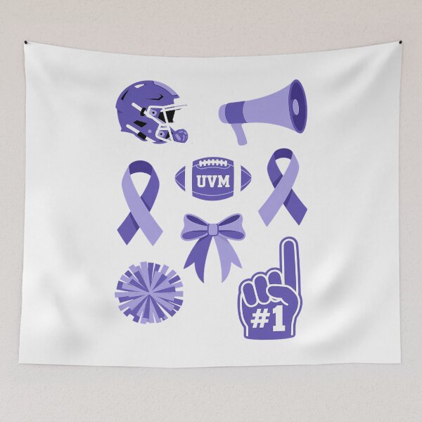 Item preview, Purple Football Cheer Pancreatic Cancer Awareness designed and sold by PunkNation-Arts.