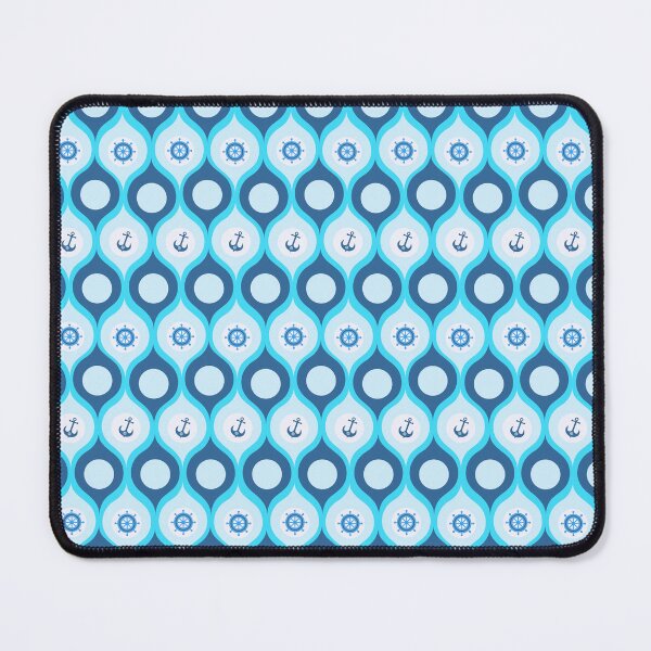 Item preview, Modern Geometric Pattern with Anchors & Wheels NO28 Maritime Drops designed and sold by HueyDesign.