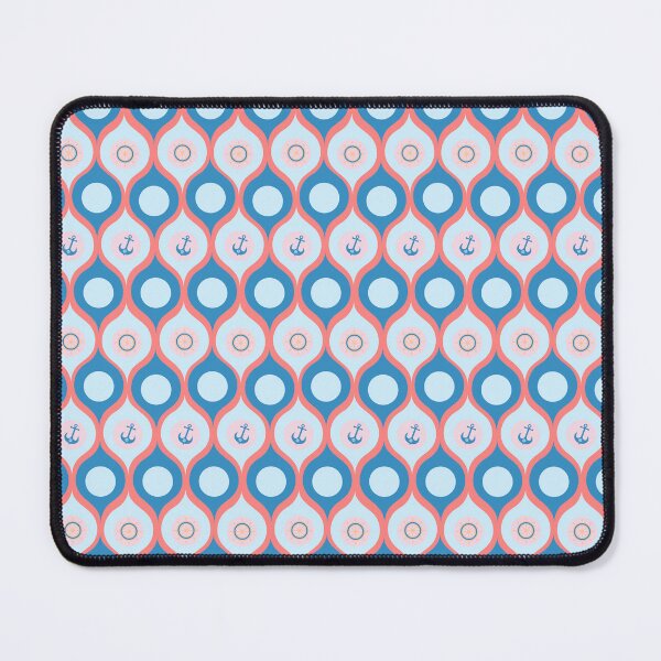 Item preview, Modern Geometric Pattern with Anchors & Wheels NO29 Maritime Drops designed and sold by HueyDesign.