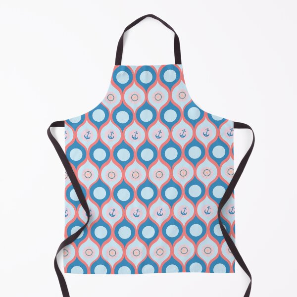 Item preview, Modern Geometric Pattern with Anchors & Wheels NO29 Maritime Drops designed and sold by HueyDesign.