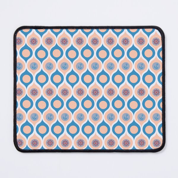 Item preview, Modern Geometric Pattern with Anchors & Wheels NO30 Maritime Drops designed and sold by HueyDesign.