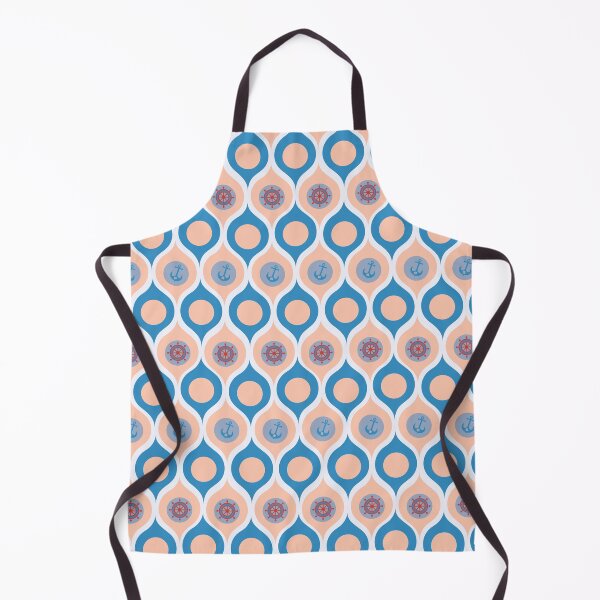Item preview, Modern Geometric Pattern with Anchors & Wheels NO30 Maritime Drops designed and sold by HueyDesign.