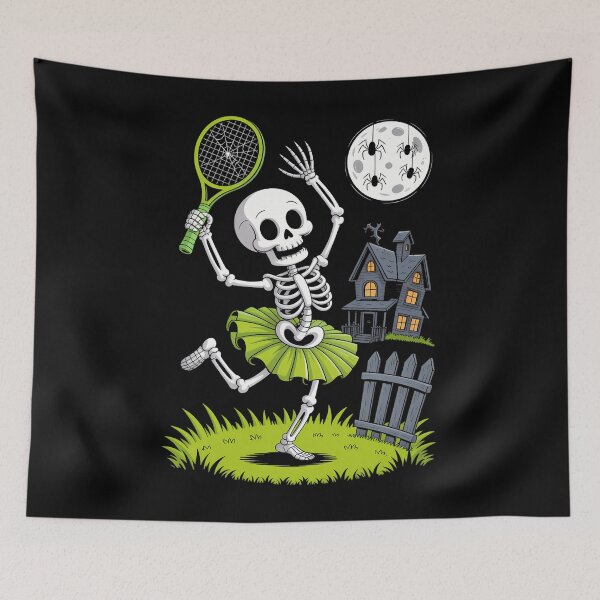 Item preview, Spooky Pickleball Halloween Skeleton  designed and sold by PunkNation-Arts.