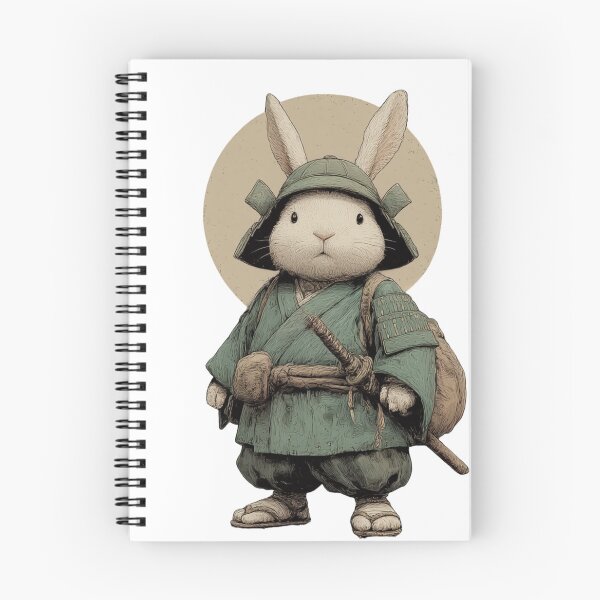 Item preview, Cute Samurai Rabbit – Japanese Warrior Bunny | Kawaii Animal Samurai Art designed and sold by De Aqui y de Alla Studio.