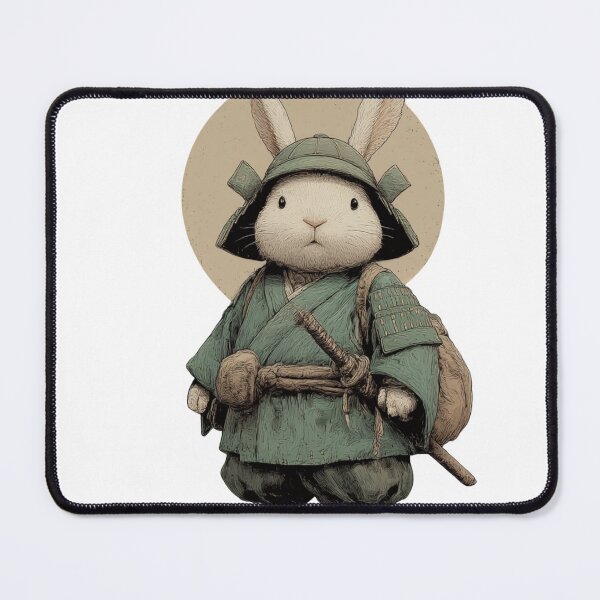Item preview, Cute Samurai Rabbit – Japanese Warrior Bunny | Kawaii Animal Samurai Art designed and sold by De Aqui y de Alla Studio.