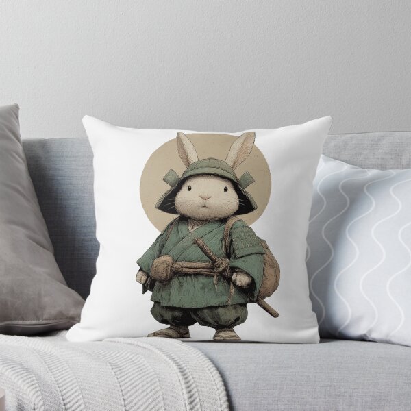 Item preview, Cute Samurai Rabbit – Japanese Warrior Bunny | Kawaii Animal Samurai Art designed and sold by De Aqui y de Alla Studio.