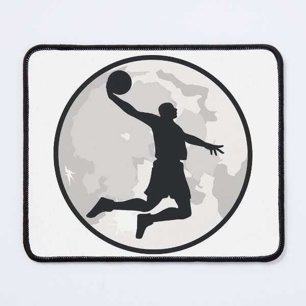 Item preview, Moon and Basketball Player Dunk Night Silhouette Design designed and sold by Jaudaux Designs.