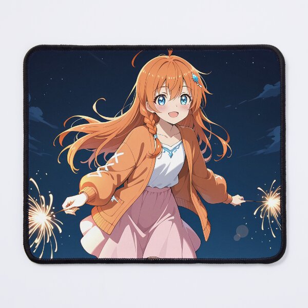 Item preview, Pecorine Princess Connect Beach Fireworks Night Sparkle Kawaii Festive Anime Girl Waifu designed and sold by Tokyonomad.