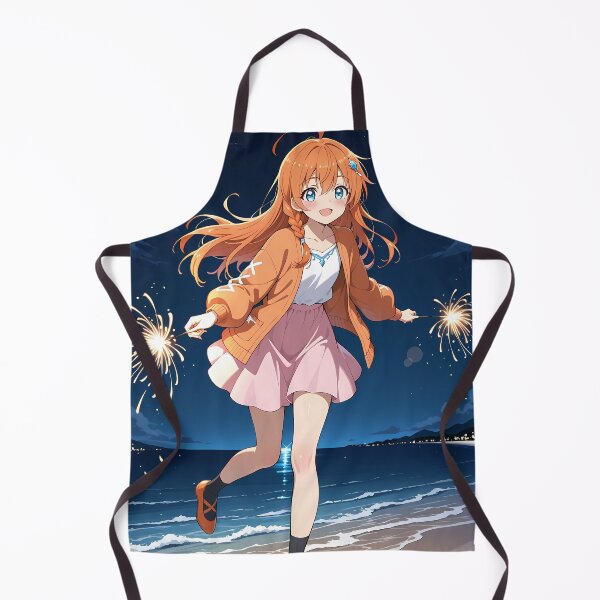 Item preview, Pecorine Princess Connect Beach Fireworks Night Sparkle Kawaii Festive Anime Girl Waifu designed and sold by Tokyonomad.