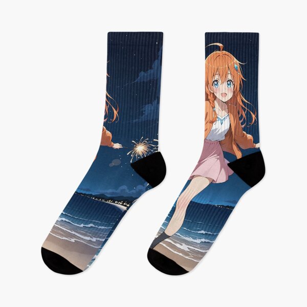 Item preview, Pecorine Princess Connect Beach Fireworks Night Sparkle Kawaii Festive Anime Girl Waifu designed and sold by Tokyonomad.