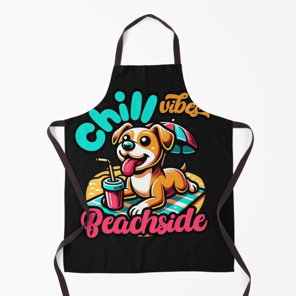 Item preview, Dog Lounging Coastal Scene with Refreshment designed and sold by Tsugraf Designs.