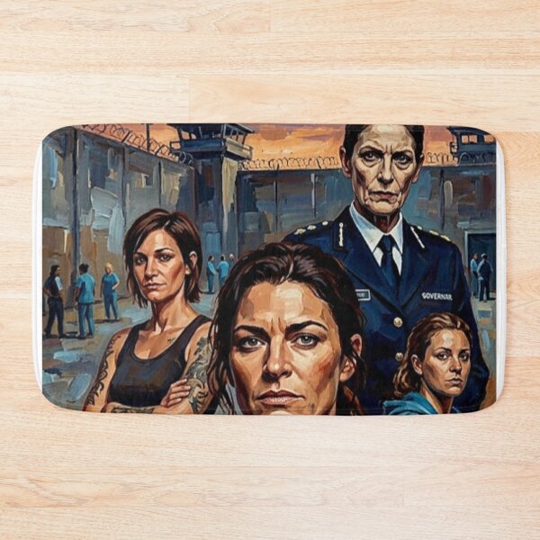 Item preview, The Governor’s Yard: Gritty Prison Drama Oil Art designed and sold by Art's Diner.