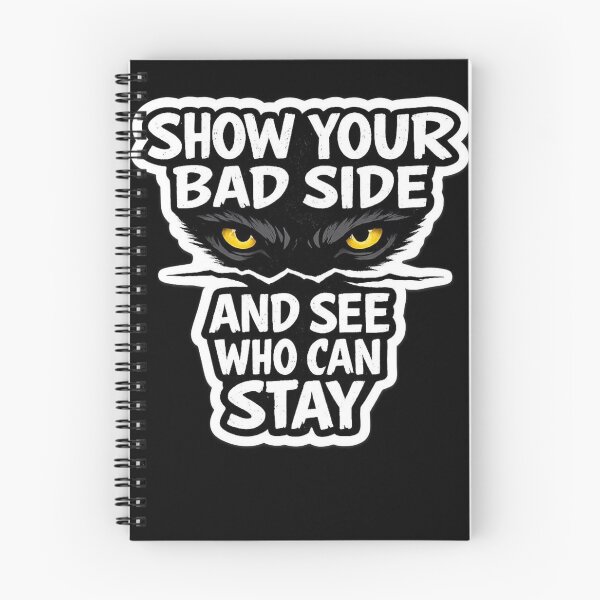 Item preview, Show Your Bad Side Quote Sticker – Dark Aesthetic Wolf Eyes Motivational Design designed and sold by Ashutoshwarade.