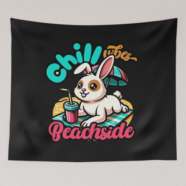 Item preview, Cute Bunny Relaxing Beach Summer Holiday designed and sold by Tsugraf Designs.