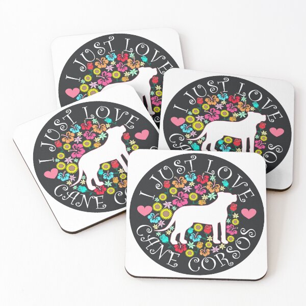 Item preview, I Just Love Cane Corsos Floral and Dog Design designed and sold by Jaudaux Designs.
