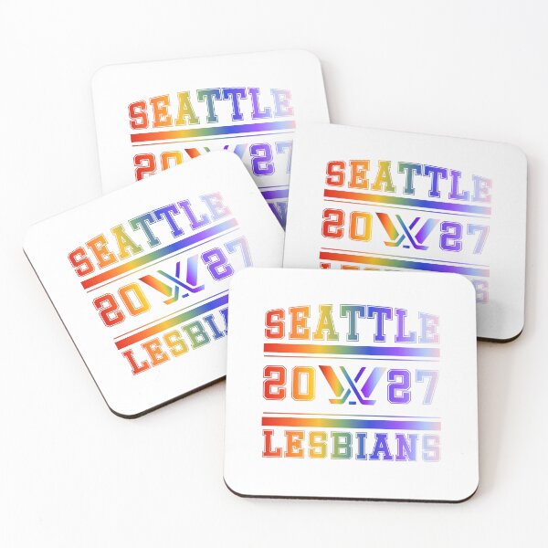 Item preview, Seattle Lesbians Rainbow PWHL Vintage Logo designed and sold by coffeepolicy.