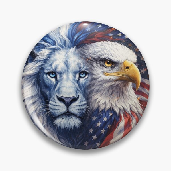 Item preview, United Strength: Israel Lion & American Eagle designed and sold by LightoftheLand.