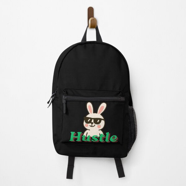 Item preview, Hustle Bunny with Sunglasses – Cute Funny Motivational Sticker designed and sold by CutePearlStudio.