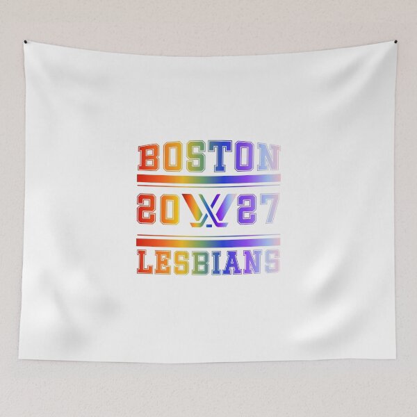 Item preview, Boston Lesbians Rainbow PWHL Vintage Logo designed and sold by coffeepolicy.