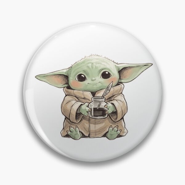 Item preview, BABY YODA WITH INK BOTTLE VINTAGE DARK ACADEMY GROGU designed and sold by LIS AND MELIVERSO.