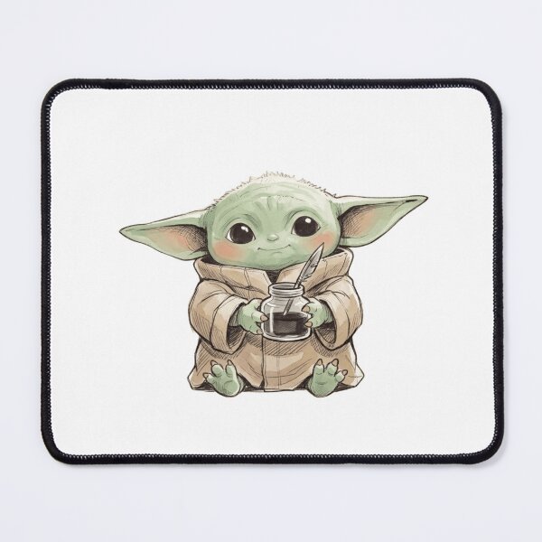 Item preview, BABY YODA WITH INK BOTTLE VINTAGE DARK ACADEMY GROGU designed and sold by LIS AND MELIVERSO.
