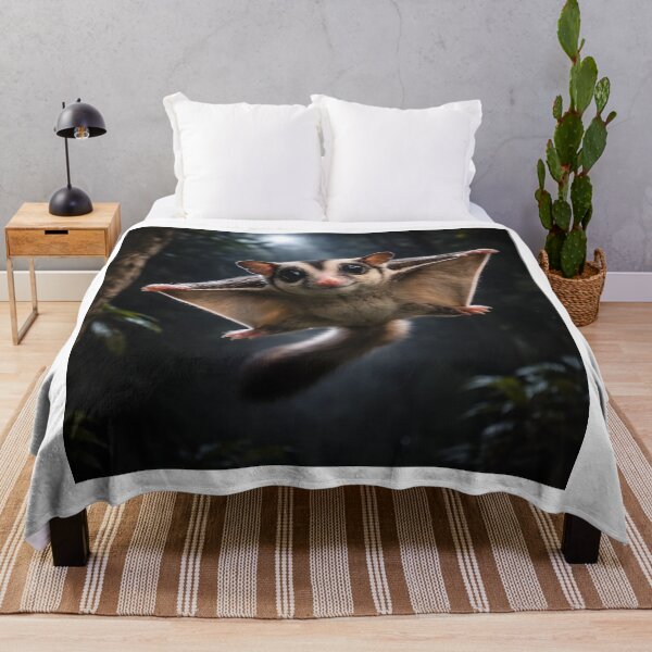 Item preview, Flying Sugar Glider Under Moonlight - Cute Night Forest Animal Aesthetic designed and sold by OneStepFromArt.