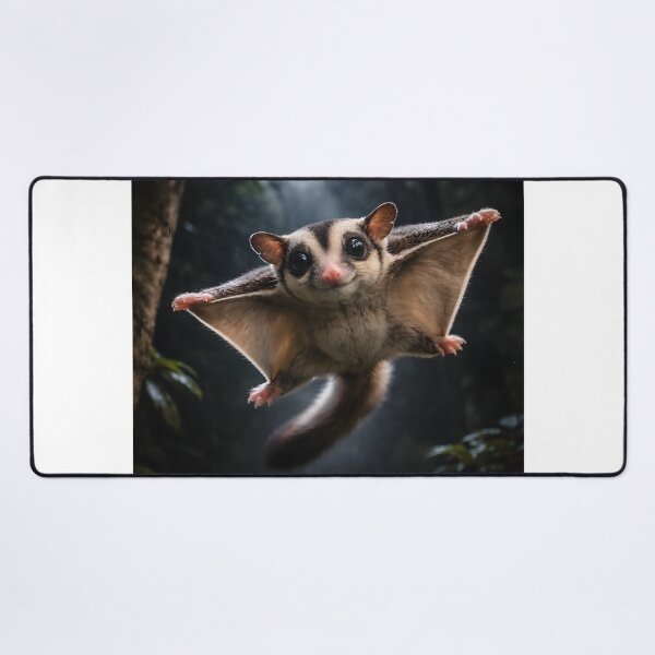 Item preview, Flying Sugar Glider Under Moonlight - Cute Night Forest Animal Aesthetic designed and sold by OneStepFromArt.