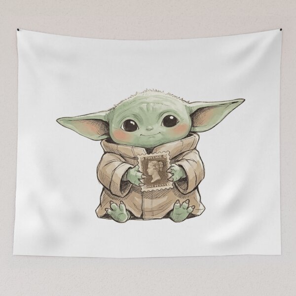 Item preview, BABY YODA WITH VINTAGE POSTAGE STAMP DARK GROGU ACADEMY designed and sold by LIS AND MELIVERSO.